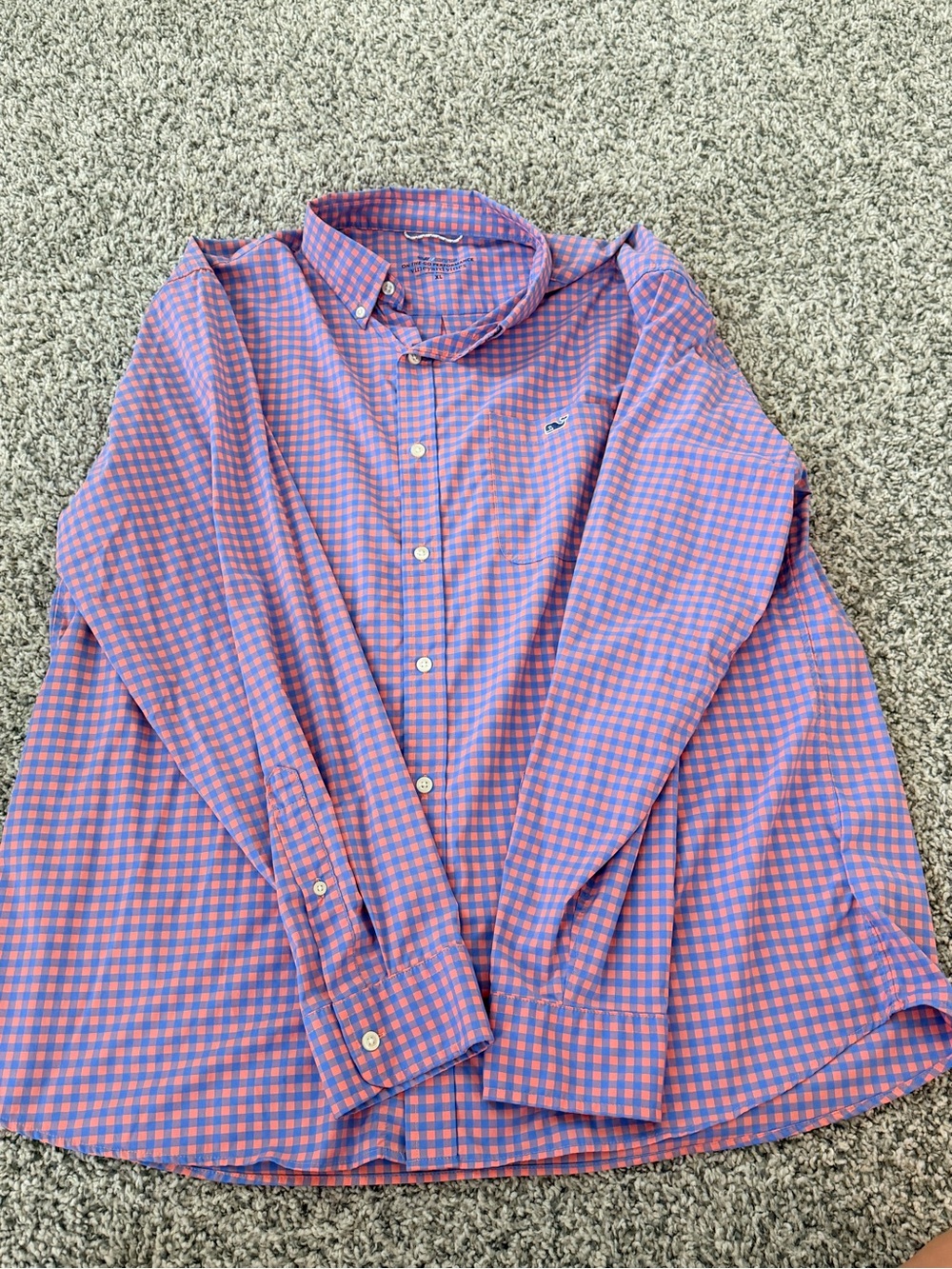 Vineyard Vines Pink and Blue Gingham Button-Down Shirt - Men's
